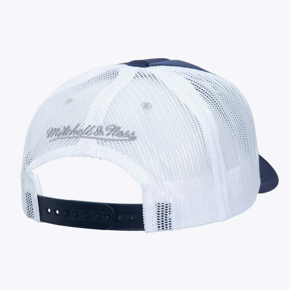 Dallas Cowboys Mitchell & Ness Stripe Front Trucker Adjustable Hat