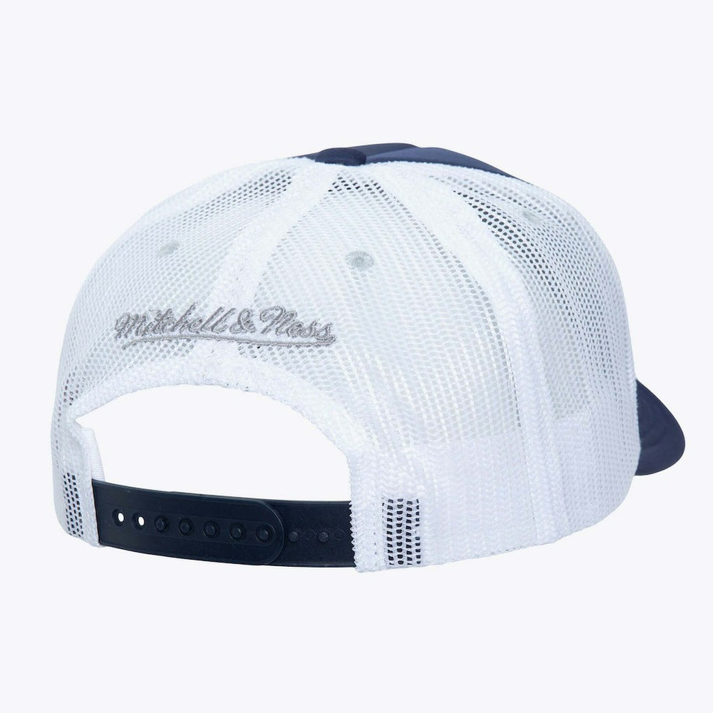 Dallas Cowboys Mitchell & Ness Stripe Front Trucker Adjustable Hat