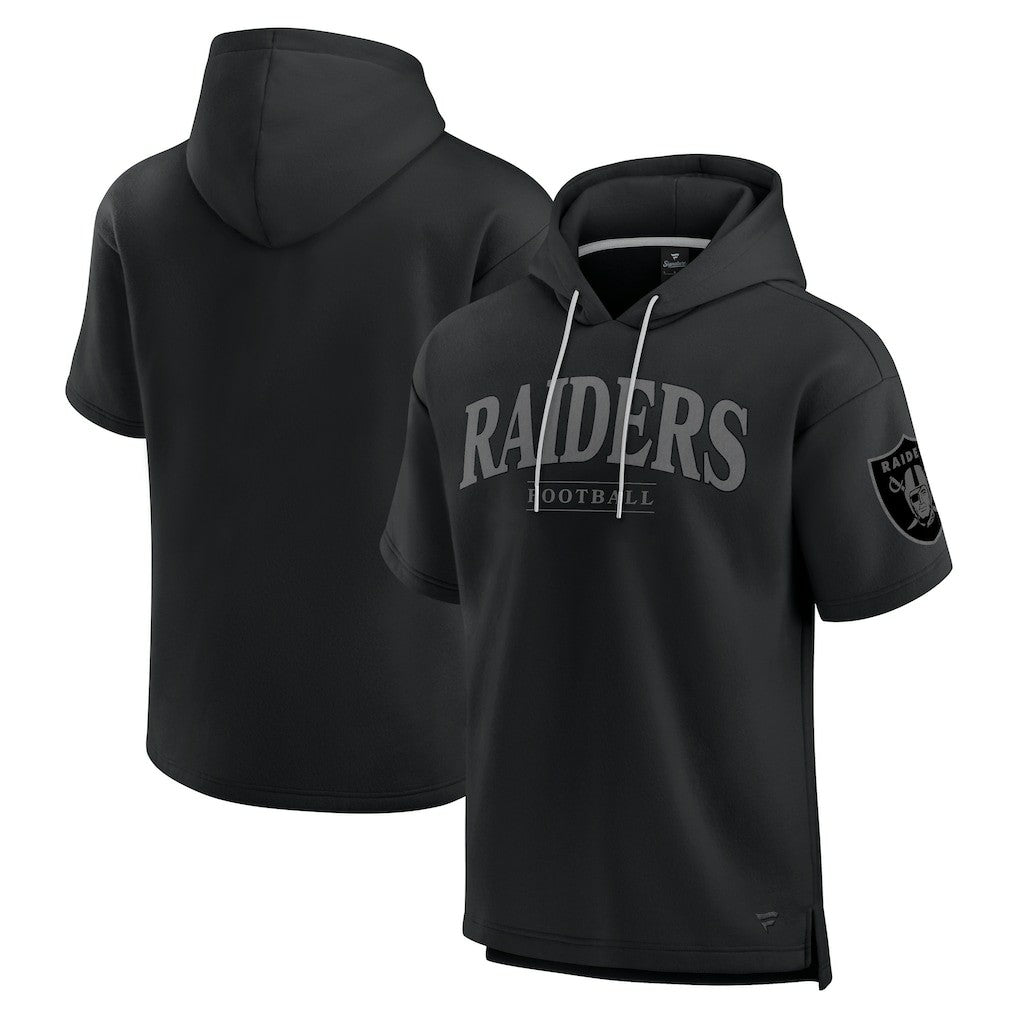 Las Vegas Raiders Fanatics Unisex Elements Ready Short Sleeve Pullover Hoodie