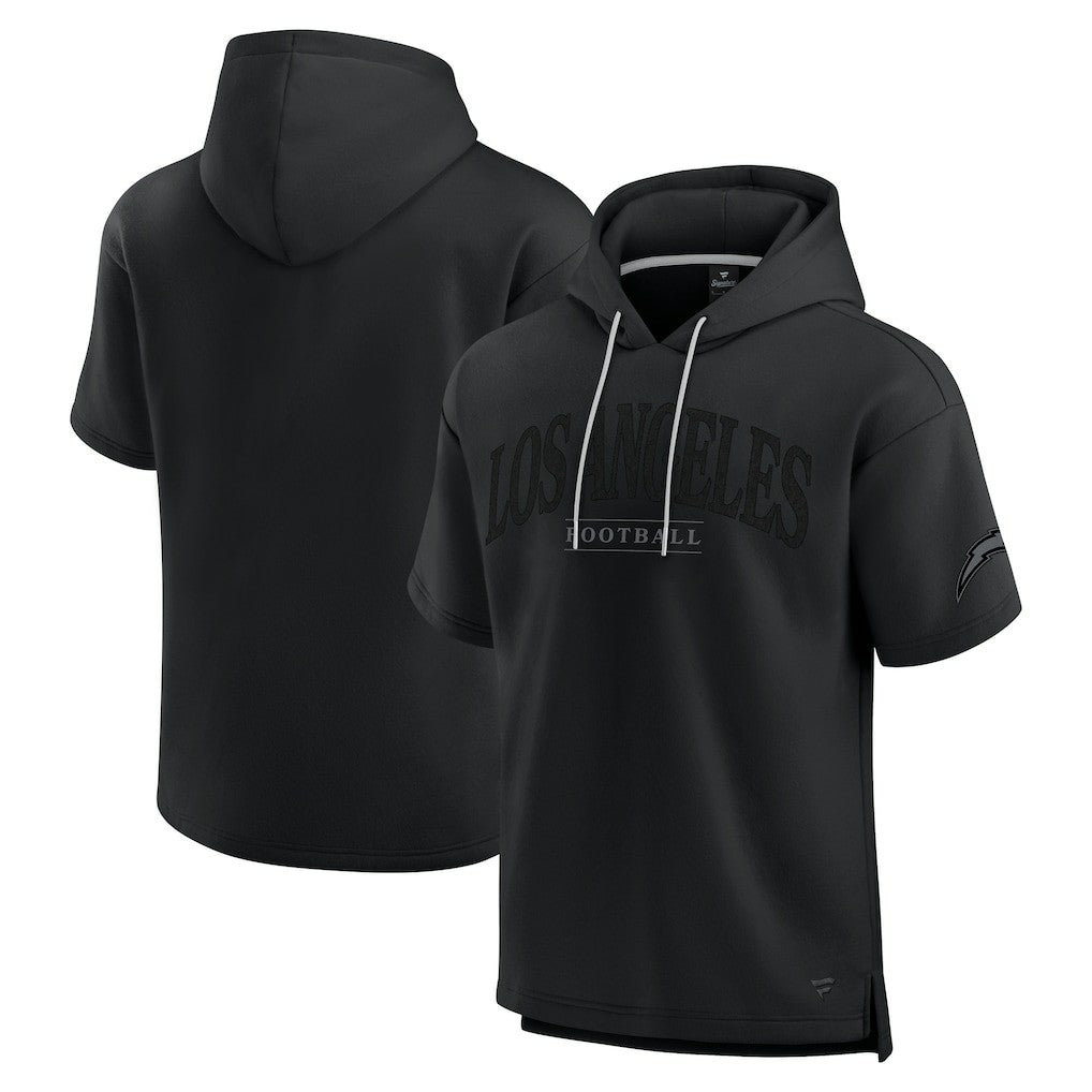 Los Angeles Chargers Fanatics Unisex Elements Ready Short Sleeve Pullover Hoodie