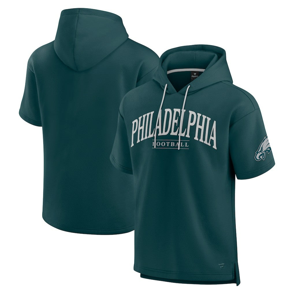 Philadelphia Eagles Fanatics Unisex Elements Ready Short Sleeve Pullover Hoodie