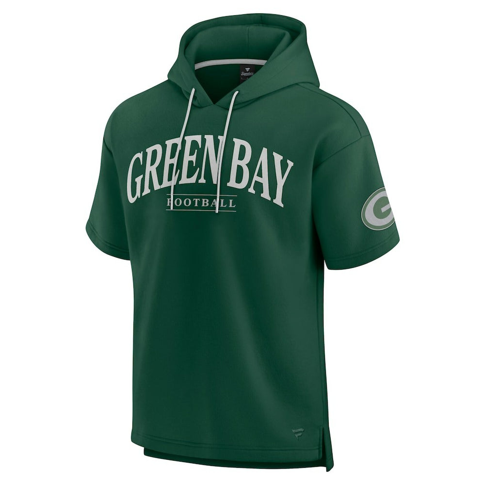 Green Bay Packers Fanatics Unisex Elements Ready Short Sleeve Pullover Hoodie
