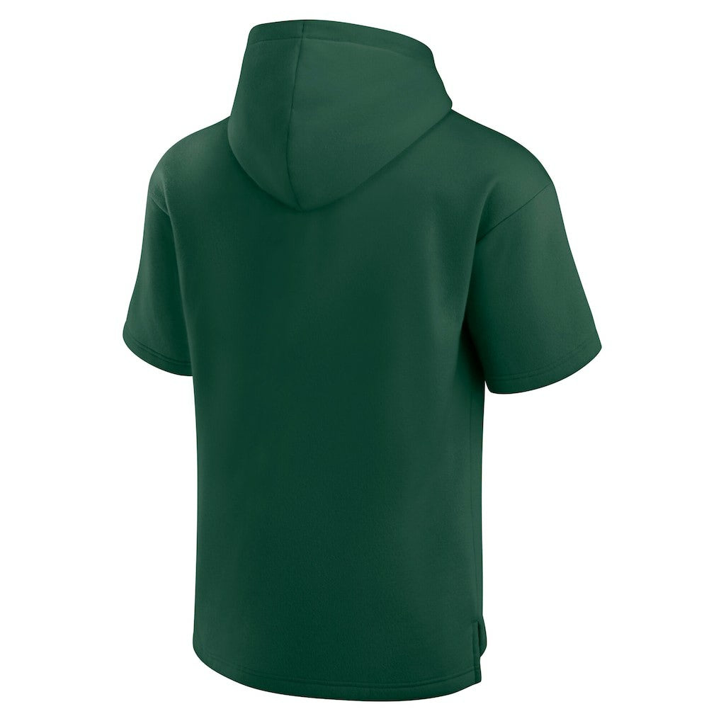 Green Bay Packers Fanatics Unisex Elements Ready Short Sleeve Pullover Hoodie