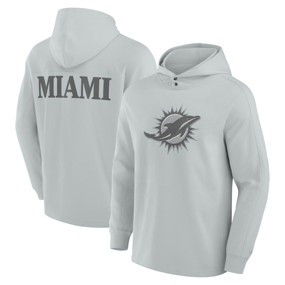 Miami Dolphins Fanatics Elements Blaze Tri-Blend Long Sleeve Hoodie T-Shirt