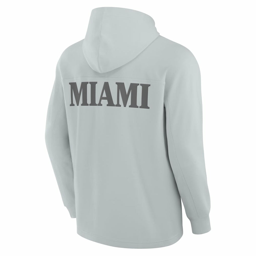 Miami Dolphins Fanatics Elements Blaze Tri-Blend Long Sleeve Hoodie T-Shirt