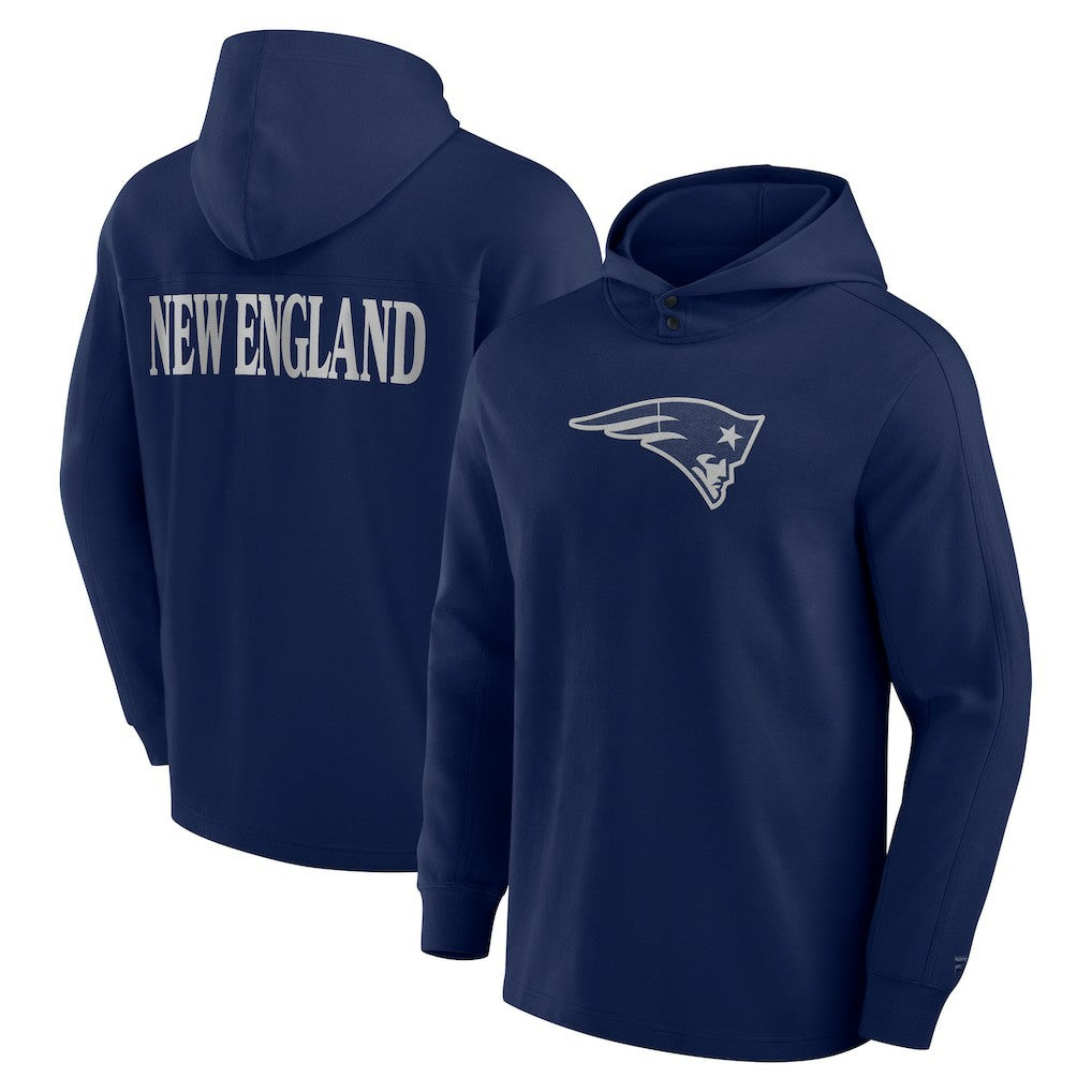 New England Patriots Fanatics Elements Blaze Tri-Blend Long Sleeve Hoodie T-Shirt