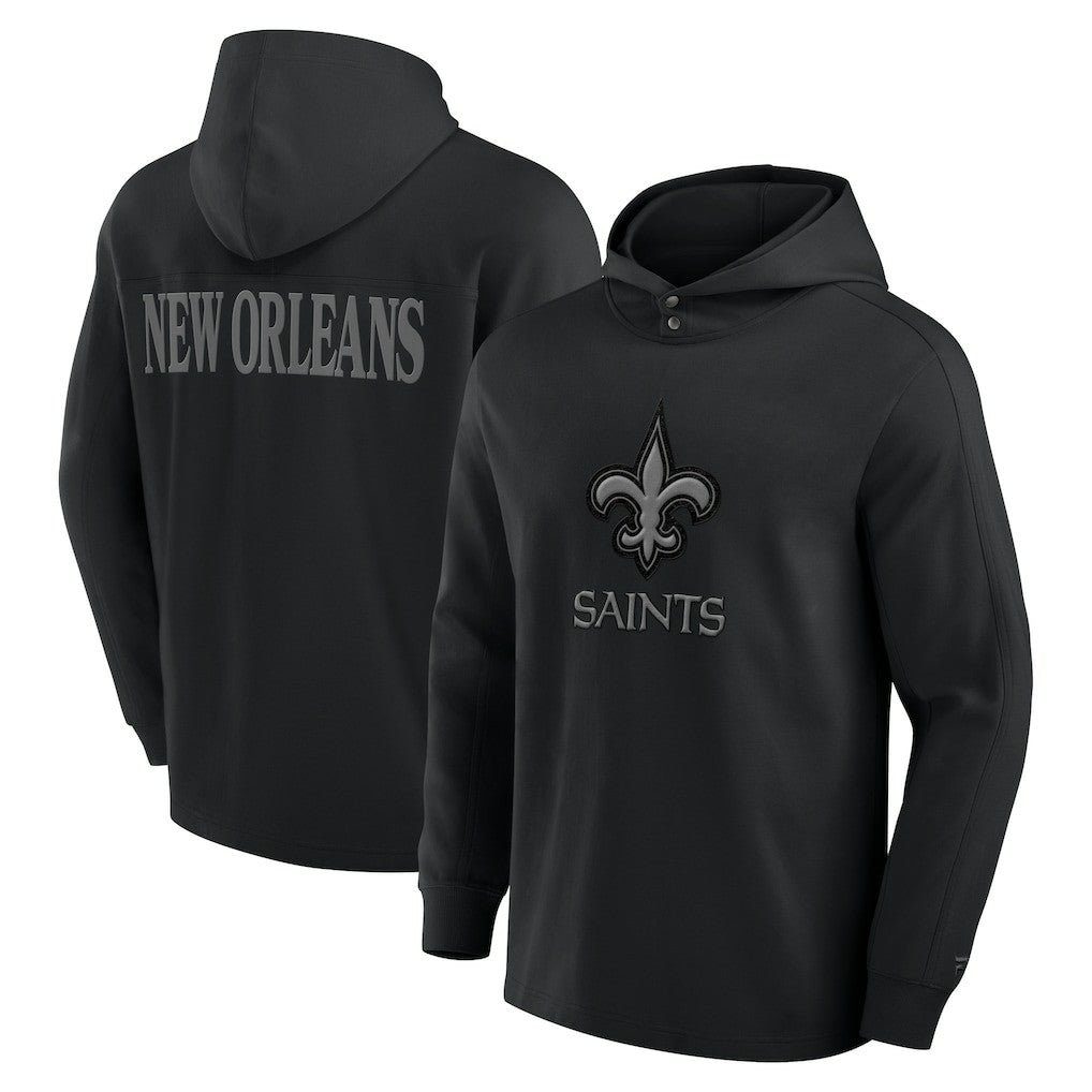 New Orleans Saints Fanatics Elements Blaze Tri-Blend Long Sleeve Hoodie T-Shirt