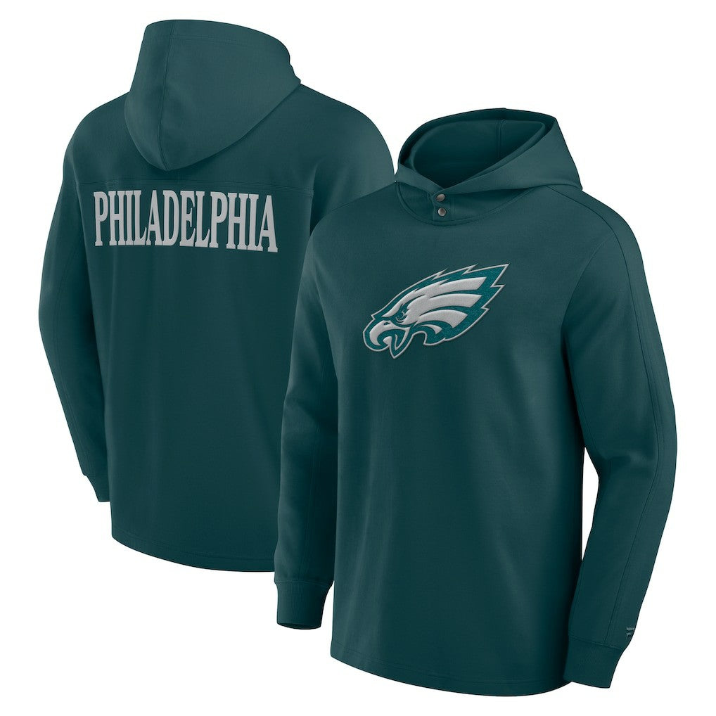 Philadelphia Eagles Fanatics Elements Blaze Tri-Blend Long Sleeve Hoodie T-Shirt