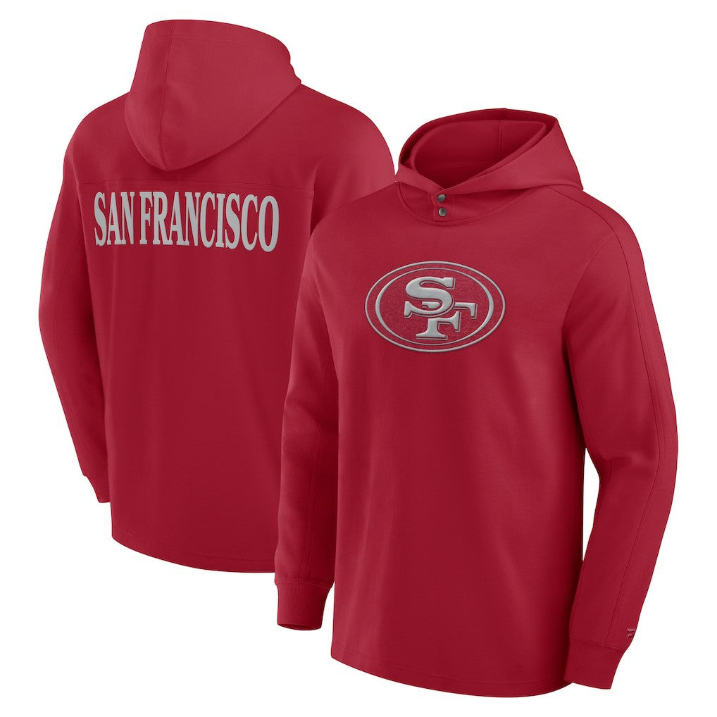 San Francisco 49ers Fanatics Elements Blaze Tri-Blend Long Sleeve Hoodie T-Shirt