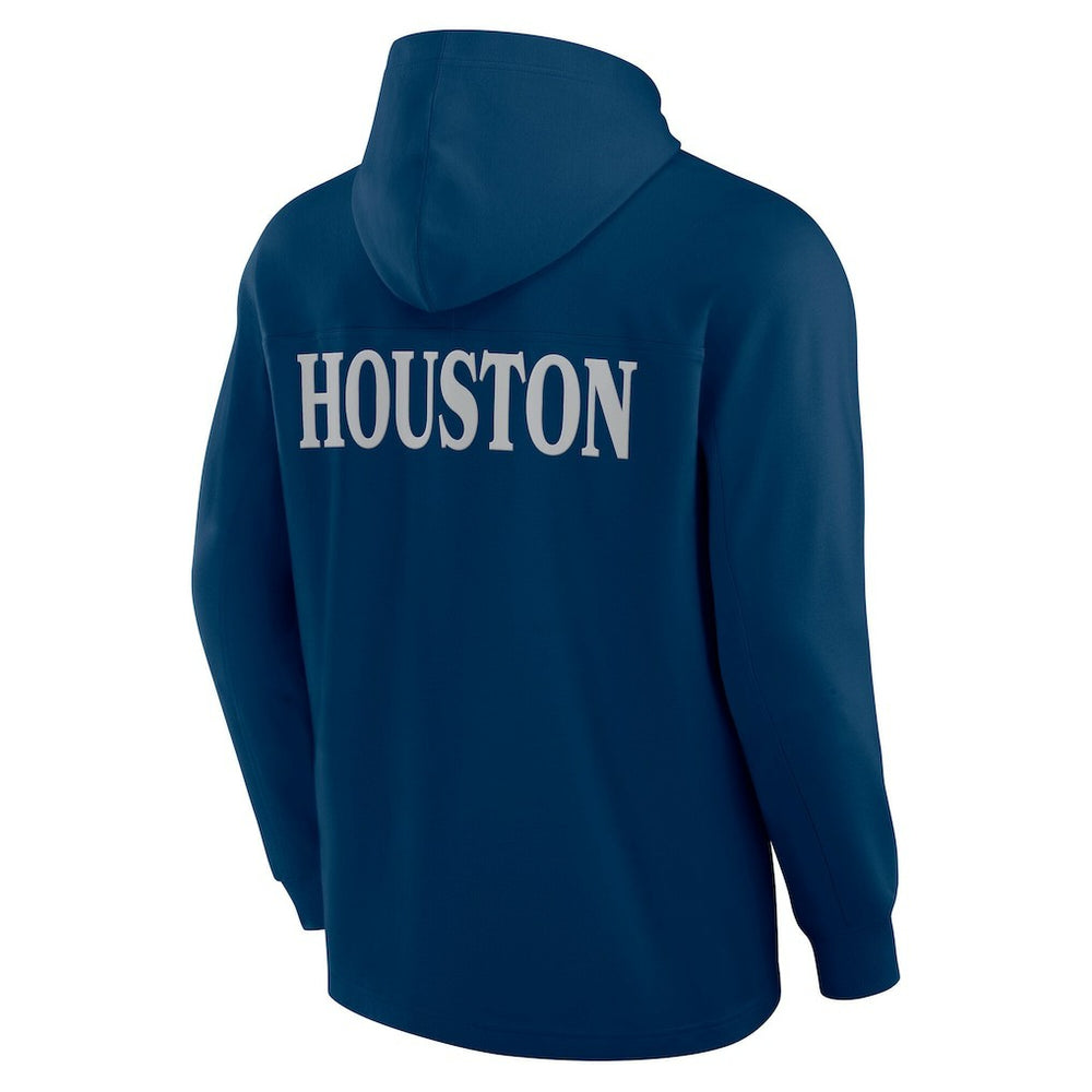Houston Texans Fanatics Elements Blaze Tri-Blend Long Sleeve Hoodie T-Shirt