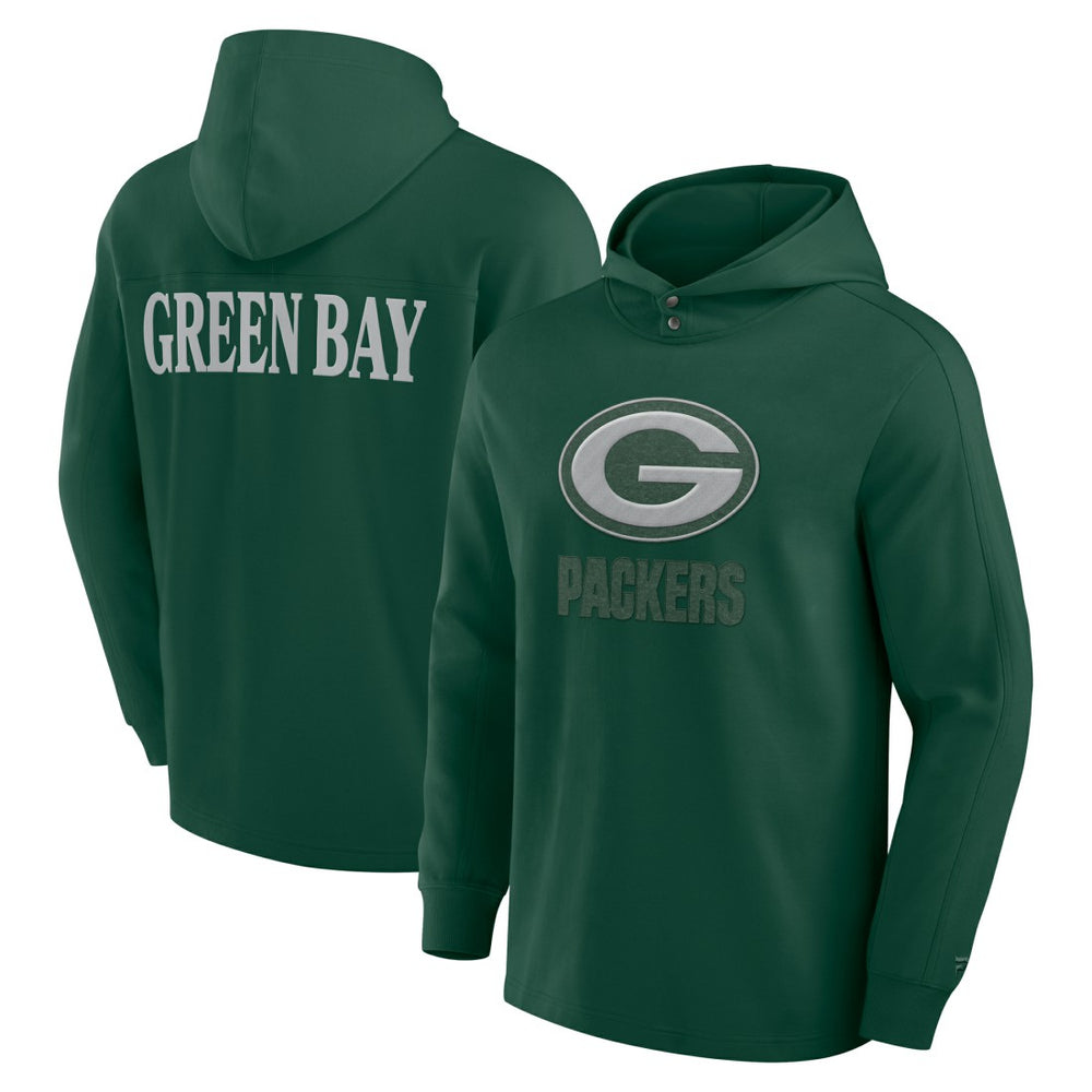 Green Bay Packers Fanatics Elements Blaze Tri-Blend Long Sleeve Hoodie T-Shirt