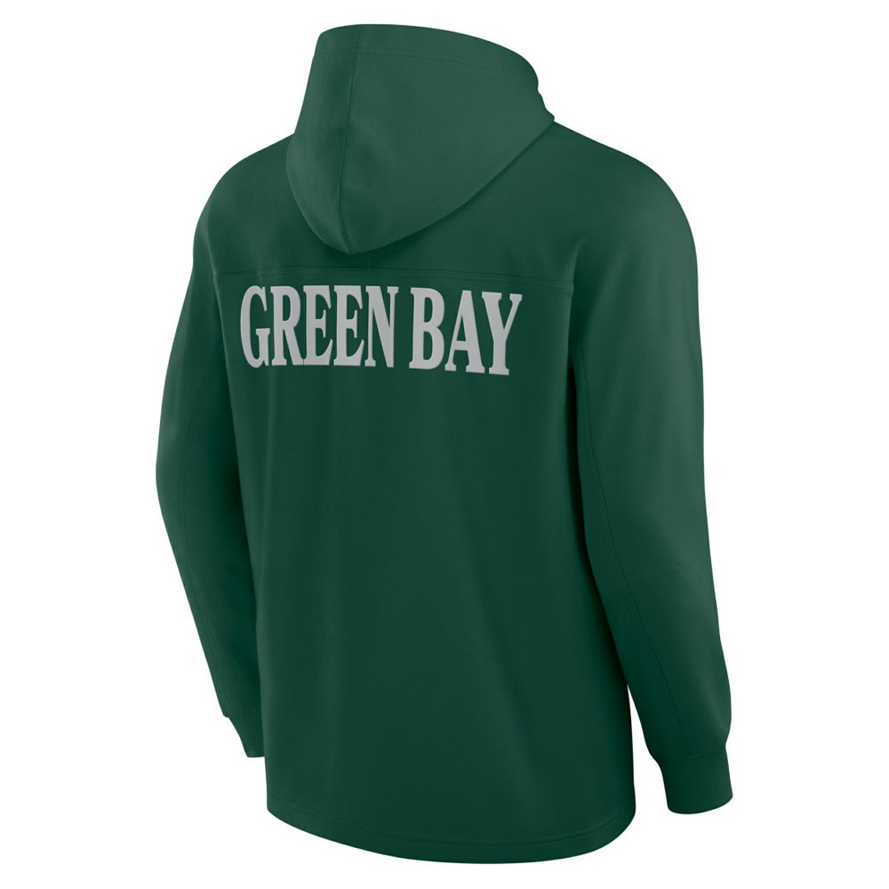 Green Bay Packers Fanatics Elements Blaze Tri-Blend Long Sleeve Hoodie T-Shirt