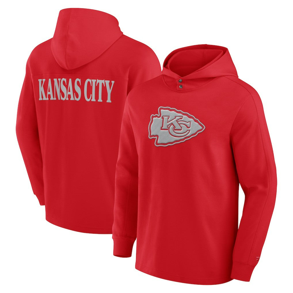 Kansas City Chiefs Fanatics Elements Blaze Tri-Blend Long Sleeve Hoodie T-Shirt