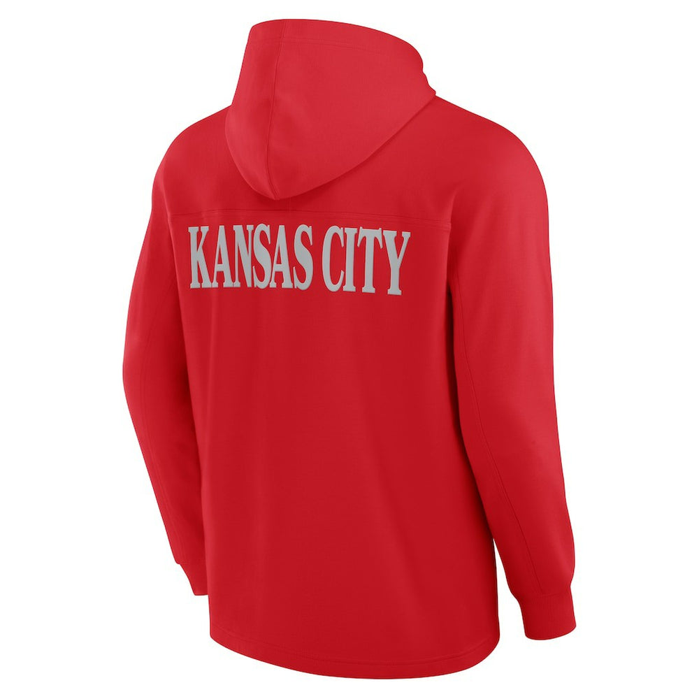 Kansas City Chiefs Fanatics Elements Blaze Tri-Blend Long Sleeve Hoodie T-Shirt