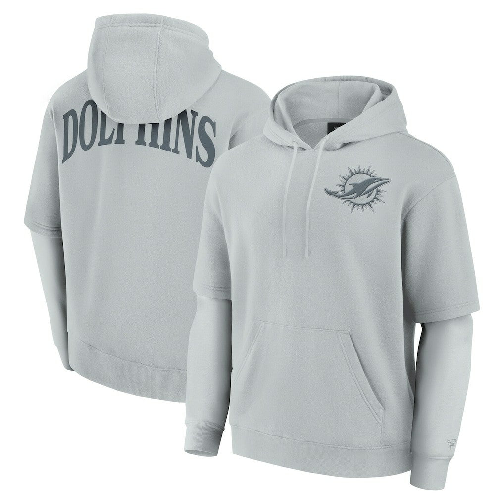 Miami Dolphins Fanatics Unisex Sleek Elements Pullover Hoodie