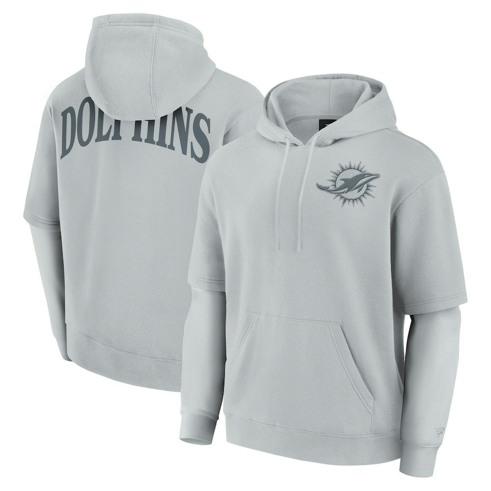 Miami Dolphins Fanatics Unisex Sleek Elements Pullover Hoodie