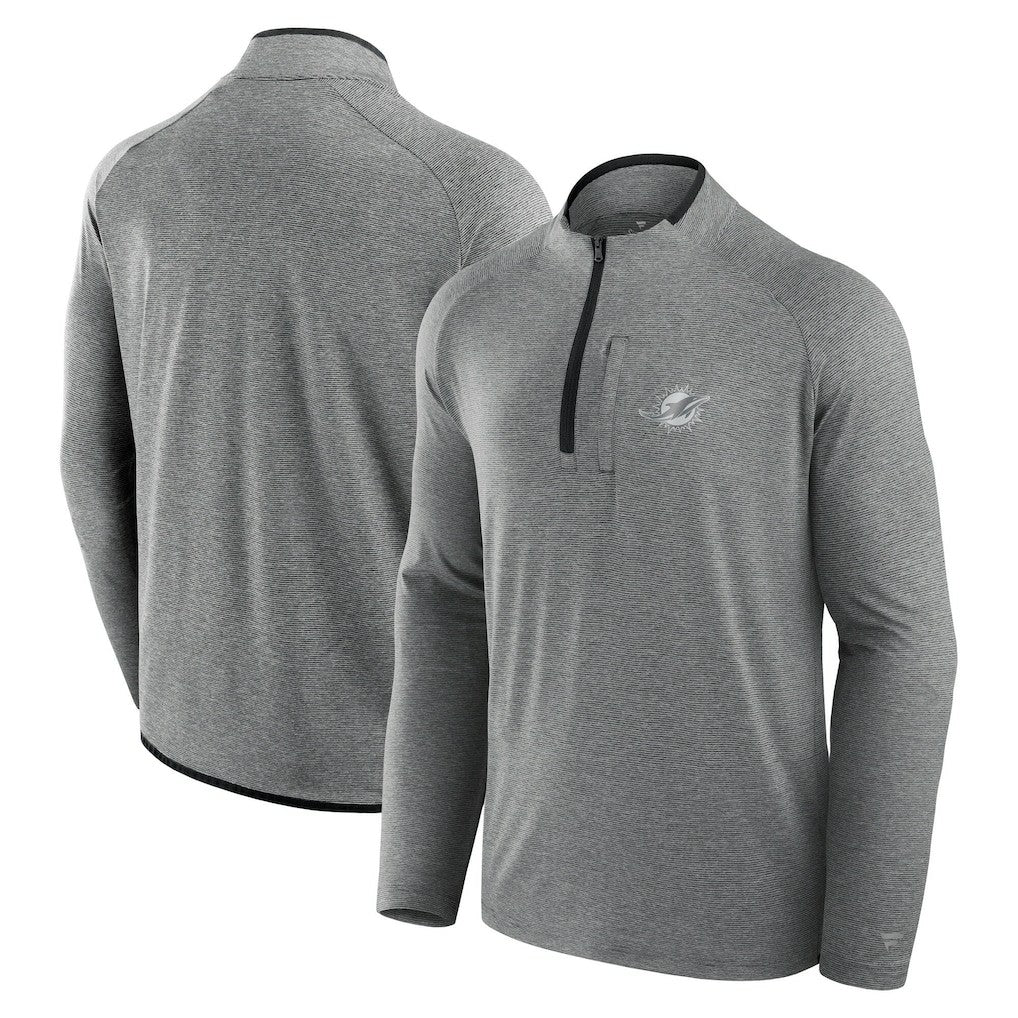 Miami Dolphins Fanatics Unisex Front Office Performance Primary Quarter-Zip Jacket