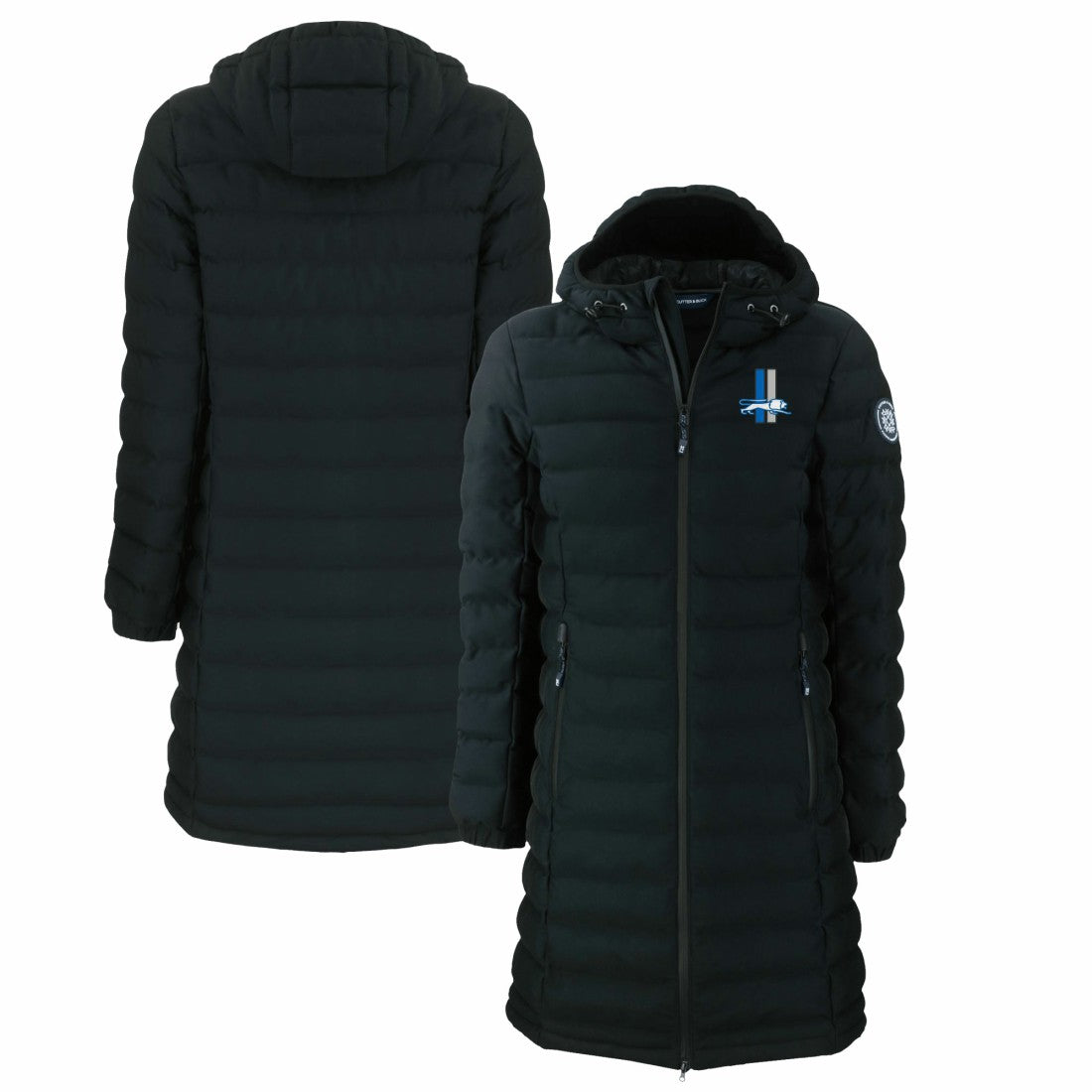 Detroit Lions  Cutter & Buck Women's Throwback Logo Mission Ridge Repreve Eco Insulated Full-Zip Puffer Jacket
