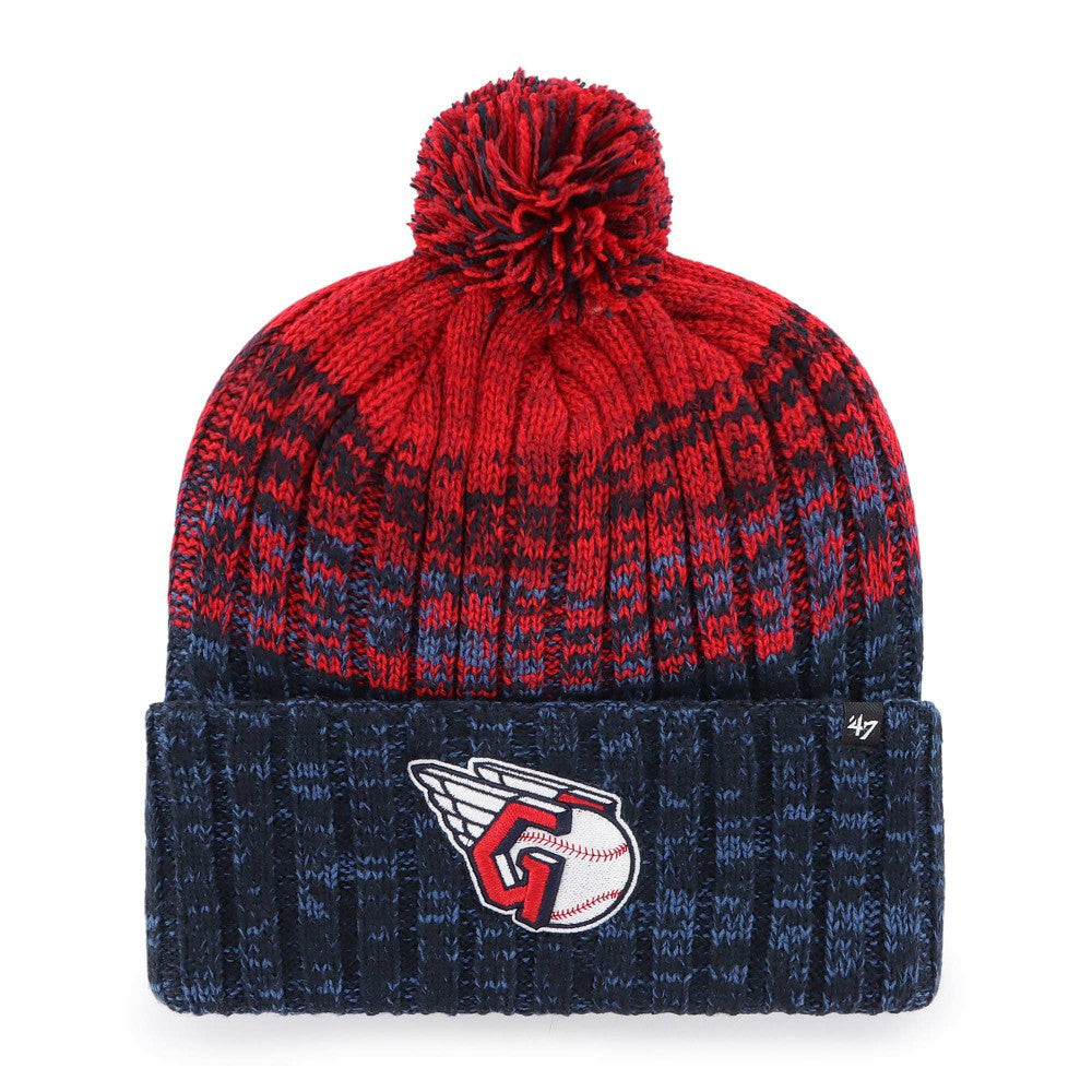 Cleveland Guardians '47 Cascade Cuffed Knit Hat with Pom | MLB Discount