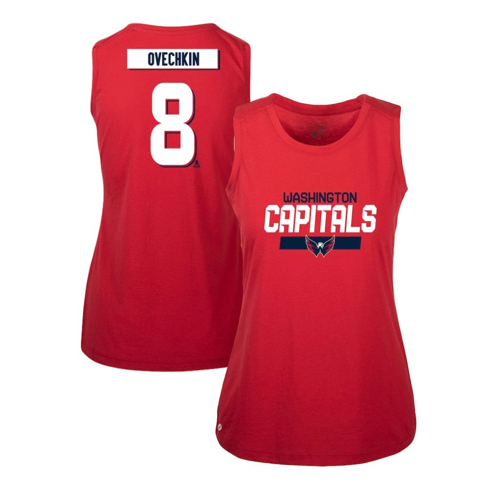 Alexander Ovechkin Washington Capitals Levelwear Women's Macy Player Name & Number Tank Top For Sale