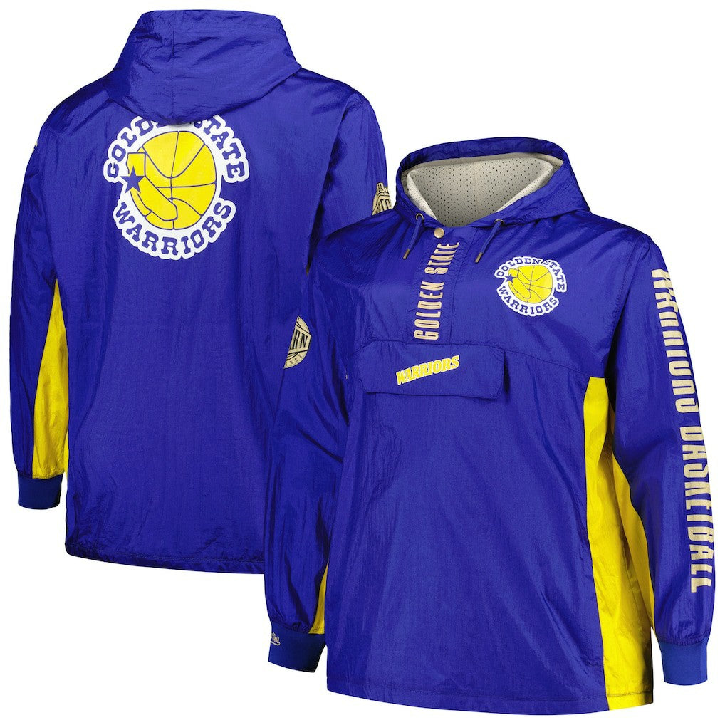 Golden State Warriors Big & Tall Hardwood Classics Team OG 2.0 Anorak Hoodie Quarter-Zip Windbreaker Jacket sale Online