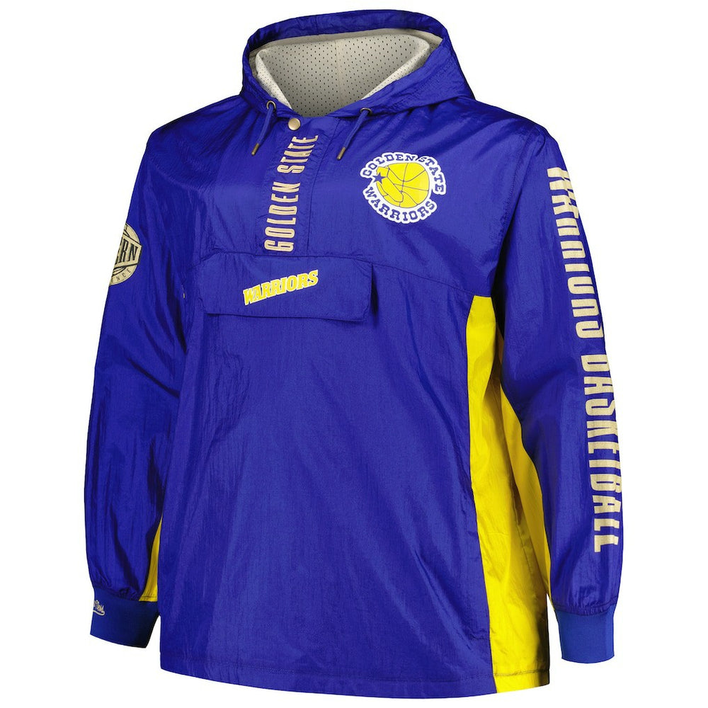 Golden State Warriors Big & Tall Hardwood Classics Team OG 2.0 Anorak Hoodie Quarter-Zip Windbreaker Jacket sale Online