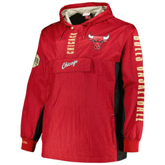 Chicago Bulls Big & Tall Hardwood Classics Team OG 2.0 Anorak Hoodie Quarter-Zip Windbreaker Jacket Online