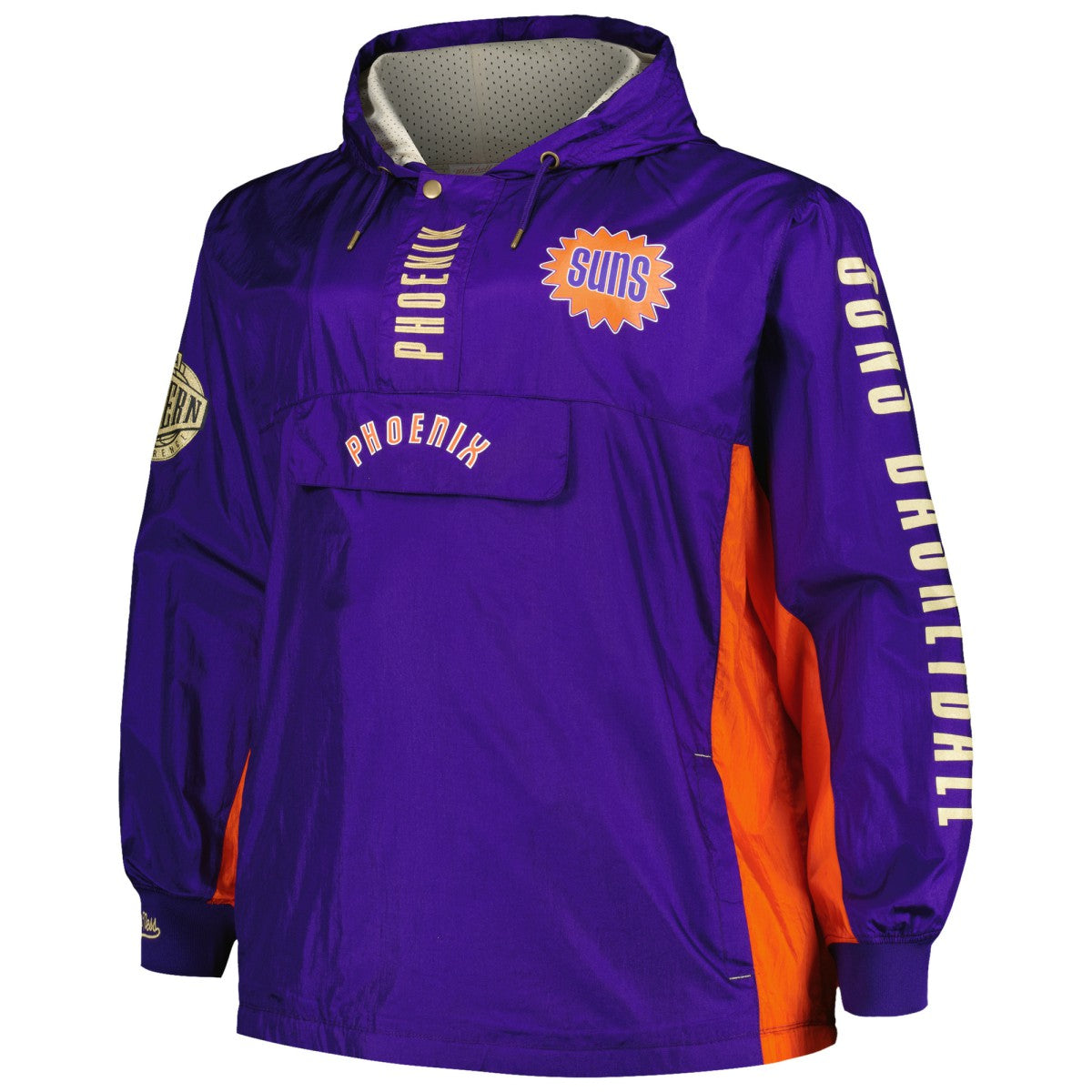 Phoenix Suns Big & Tall Hardwood Classics Team OG 2.0 Anorak Hoodie Quarter-Zip Windbreaker Jacket On Sale