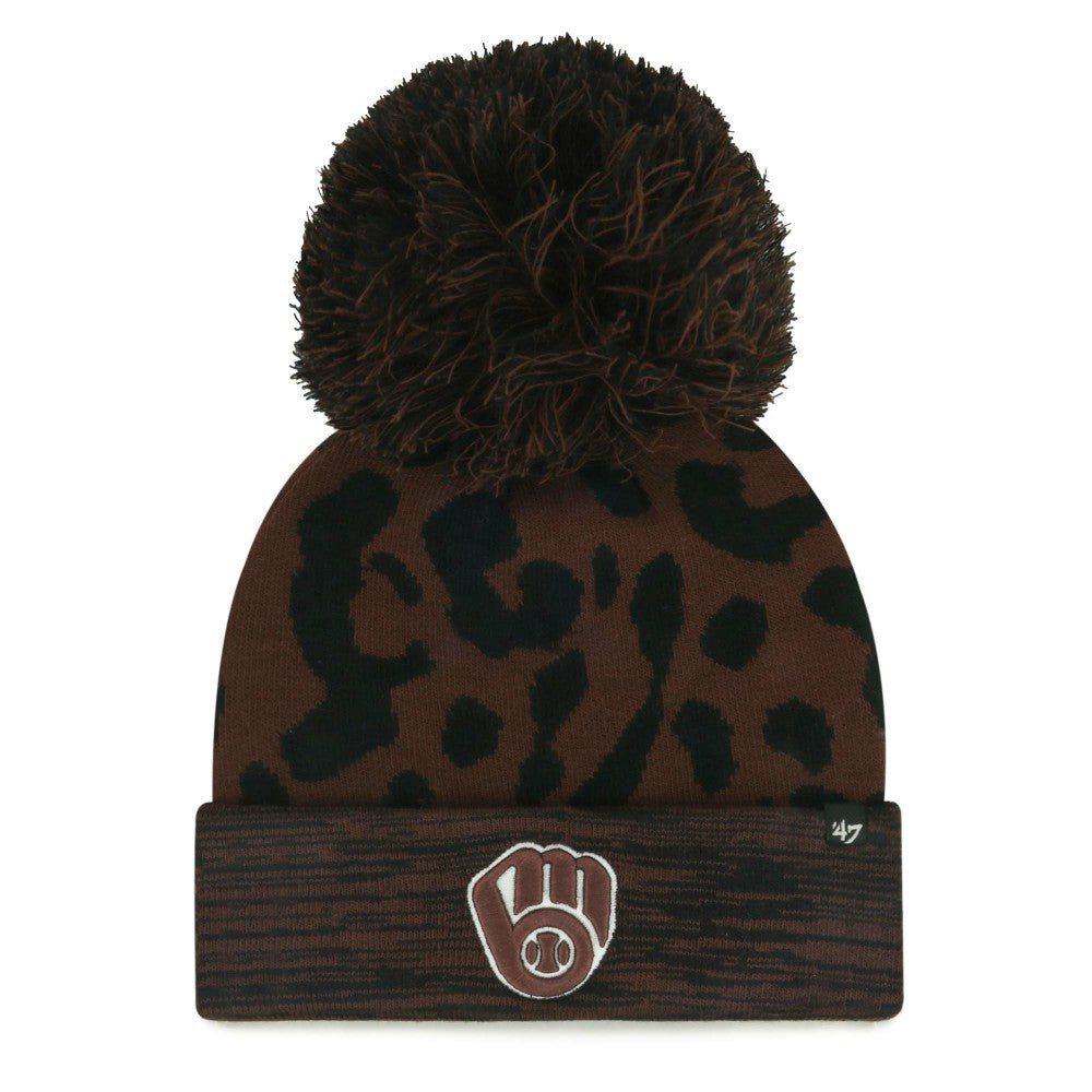 Milwaukee Brewers '47 Women's Rosette Cuffed Knit Hat with Pom | MLB Sale