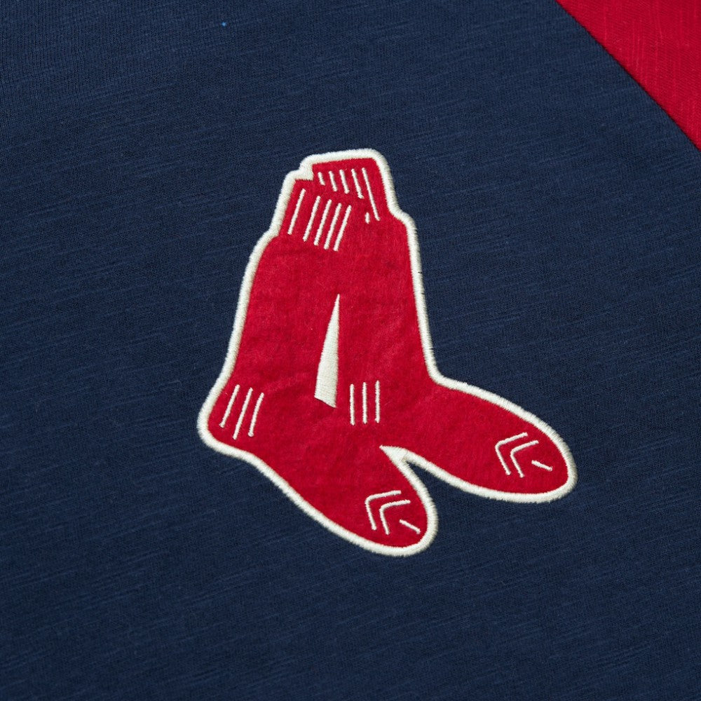 Boston Red Sox Mitchell & Ness Cooperstown Collection Legendary Raglan Slub Henley 3/4-Sleeve T-Shirt | MLB Near me
