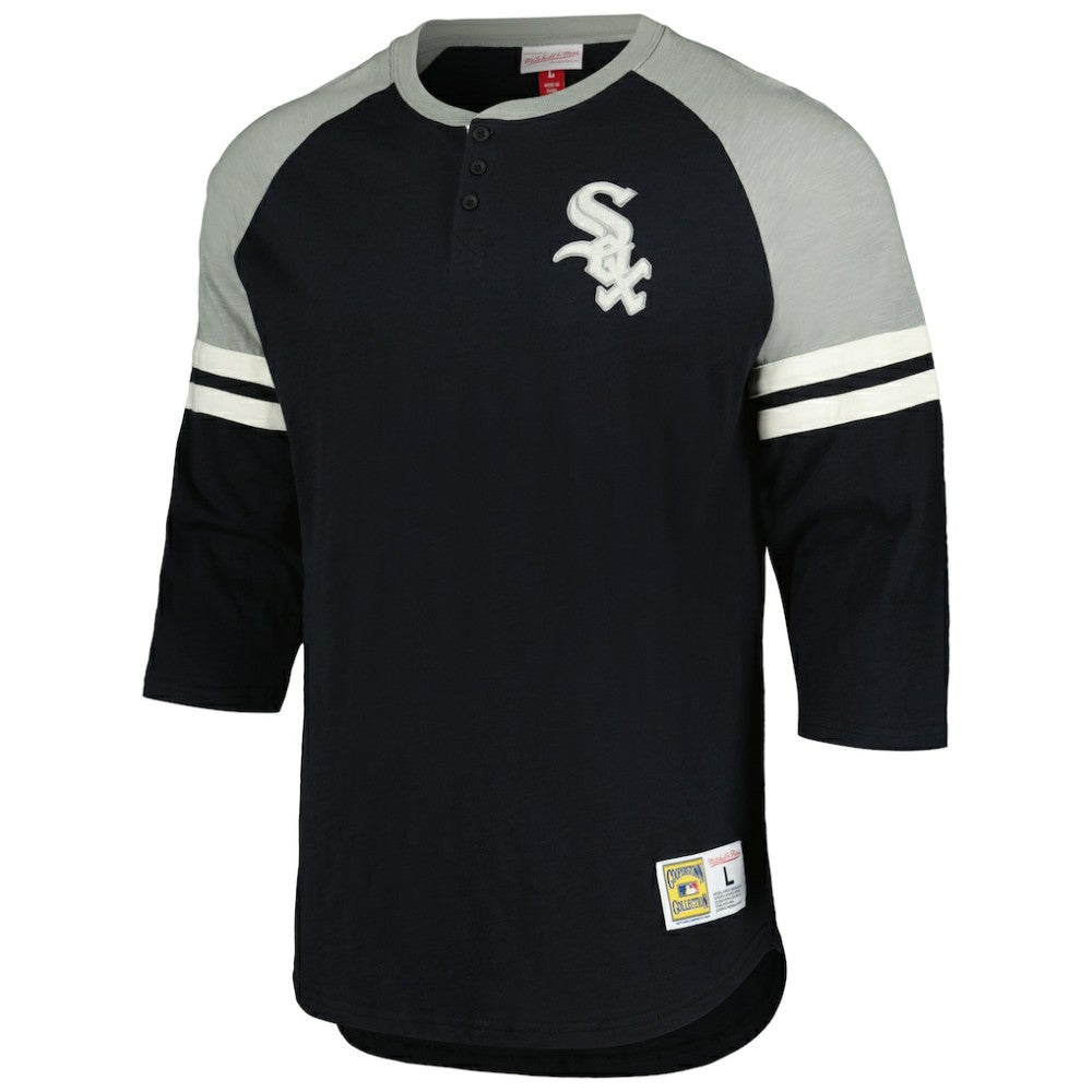 Chicago White Sox Mitchell & Ness Cooperstown Collection Legendary Raglan Slub Henley 3/4-Sleeve T-Shirt | MLB Near me