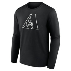 Arizona Diamondbacks Monochrome Personalized Name & Number Long Sleeve T-Shirt | MLB New