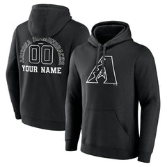 Arizona Diamondbacks Monochrome Personalized Name & Number Pullover Hoodie | MLB US