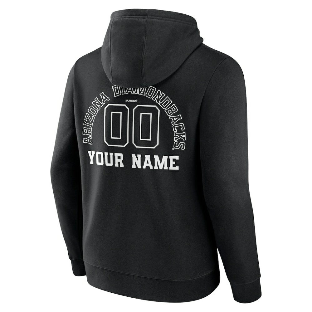 Arizona Diamondbacks Monochrome Personalized Name & Number Pullover Hoodie | MLB US