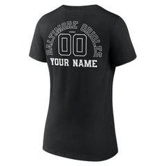 Baltimore Orioles Women's Monochrome Personalized Name & Number V-Neck T-Shirt | MLB Online