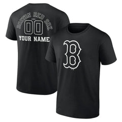 Boston Red Sox Monochrome Personalized Name & Number T-Shirt | MLB Outlet