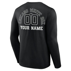 Chicago White Sox Monochrome Personalized Name & Number Long Sleeve T-Shirt | MLB Online