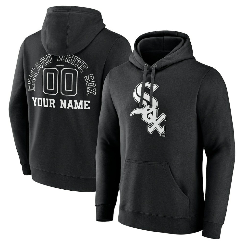 Chicago White Sox Monochrome Personalized Name & Number Pullover Hoodie | MLB US