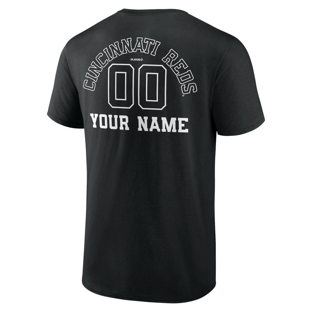 Cincinnati Reds Monochrome Personalized Name & Number T-Shirt | MLB For sale