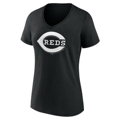 Cincinnati Reds Women's Monochrome Personalized Name & Number V-Neck T-Shirt | MLB Outlet