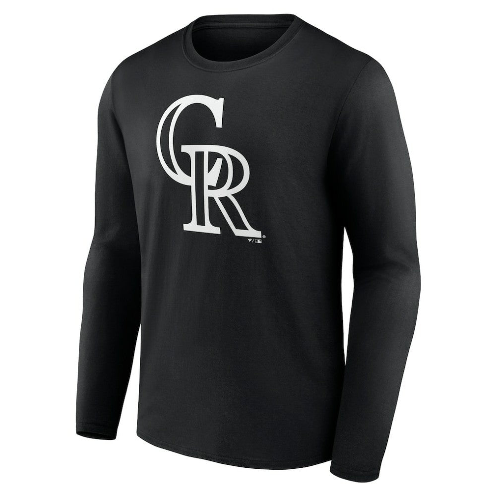 Colorado Rockies Monochrome Personalized Name & Number Long Sleeve T-Shirt | MLB Discount