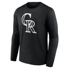 Colorado Rockies Monochrome Personalized Name & Number Long Sleeve T-Shirt | MLB Discount