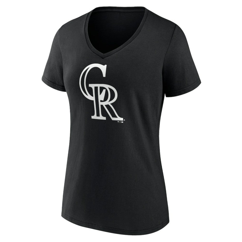 Colorado Rockies Women's Monochrome Personalized Name & Number V-Neck T-Shirt | MLB For sale