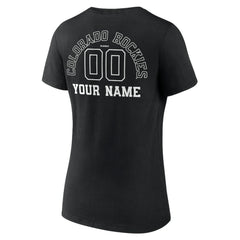 Colorado Rockies Women's Monochrome Personalized Name & Number V-Neck T-Shirt | MLB For sale