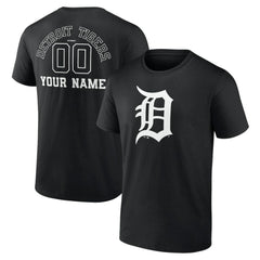 Detroit Tigers Monochrome Personalized Name & Number T-Shirt | MLB Near me