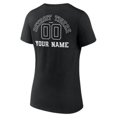 Detroit Tigers Women's Monochrome Personalized Name & Number V-Neck T-Shirt | MLB US