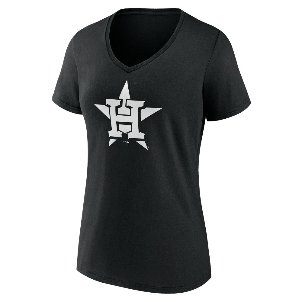 Houston Astros Women's Monochrome Personalized Name & Number V-Neck T-Shirt | MLB Online