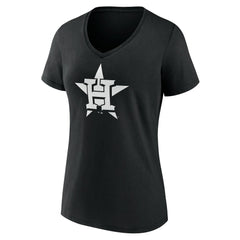 Houston Astros Women's Monochrome Personalized Name & Number V-Neck T-Shirt | MLB Online