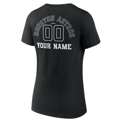 Houston Astros Women's Monochrome Personalized Name & Number V-Neck T-Shirt | MLB Online