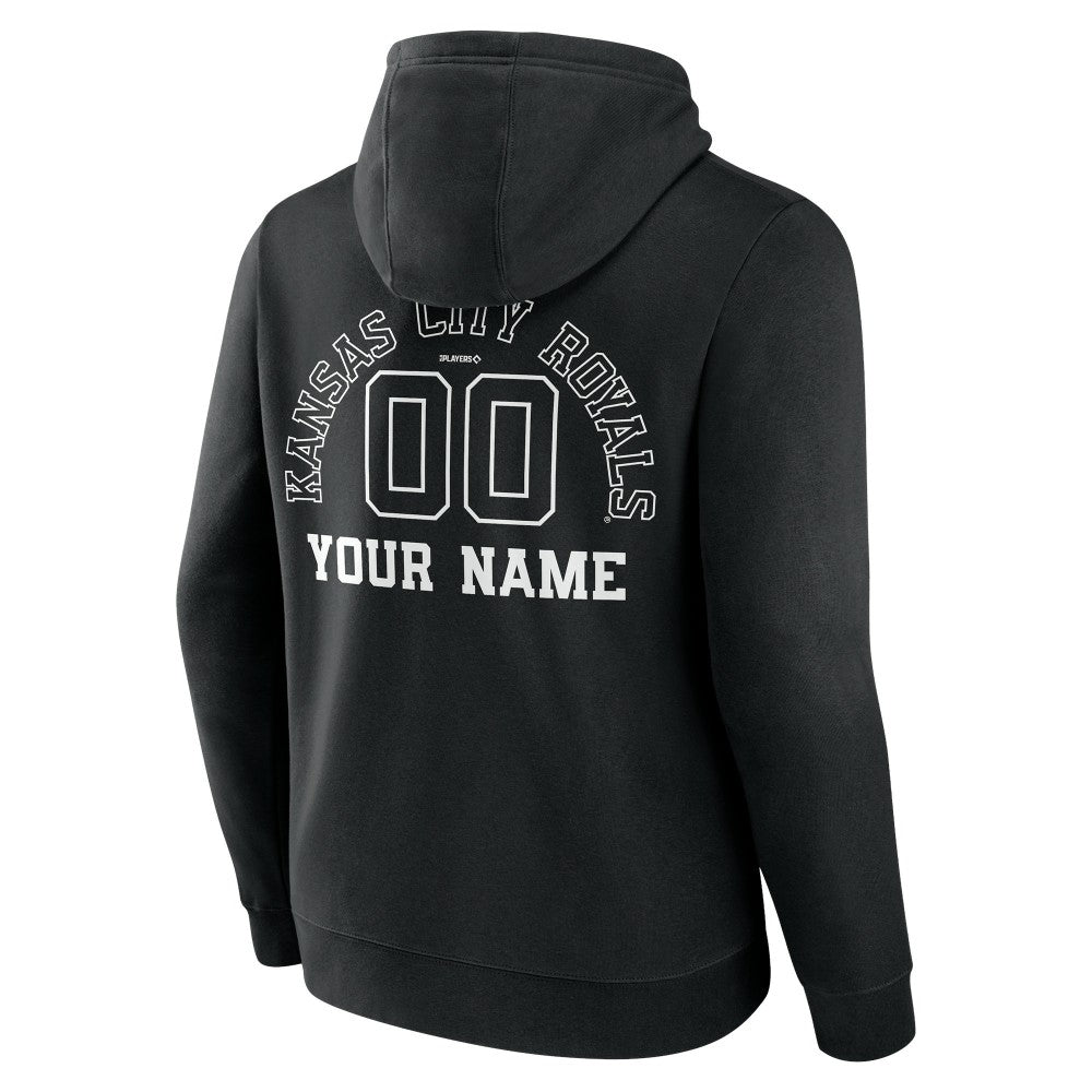 Kansas City Royals Monochrome Personalized Name & Number Pullover Hoodie | MLB New